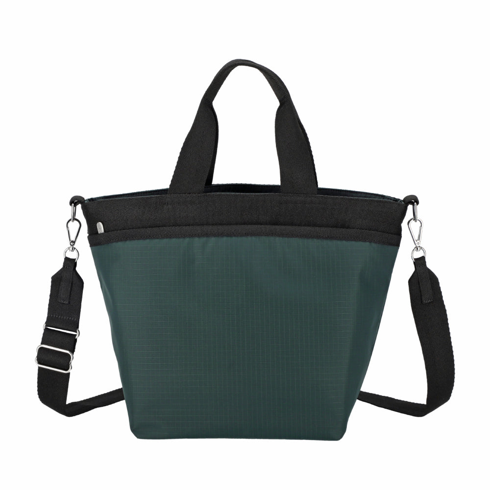 BUCKET TOTE 手提斜背兩用方形包 - 午夜綠/經典黑