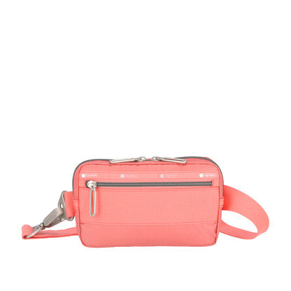 ESSENTIAL RECT XBODY 長型斜背包 - 珊瑚粉