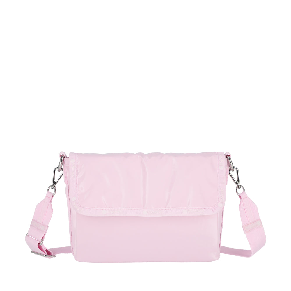 MEDIUM FLAP SHOULDER 中型翻蓋肩背包 - 冰霧粉