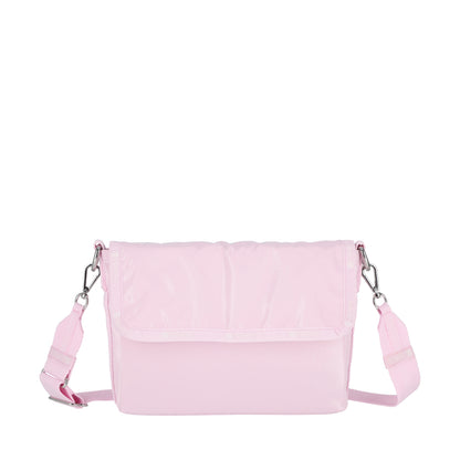 MEDIUM FLAP SHOULDER 中型翻蓋肩背包 - 冰霧粉