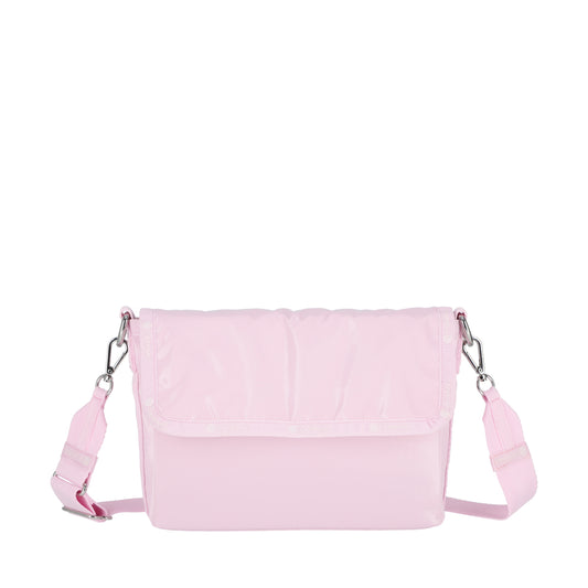 MEDIUM FLAP SHOULDER 中型翻蓋肩背包 - 冰霧粉