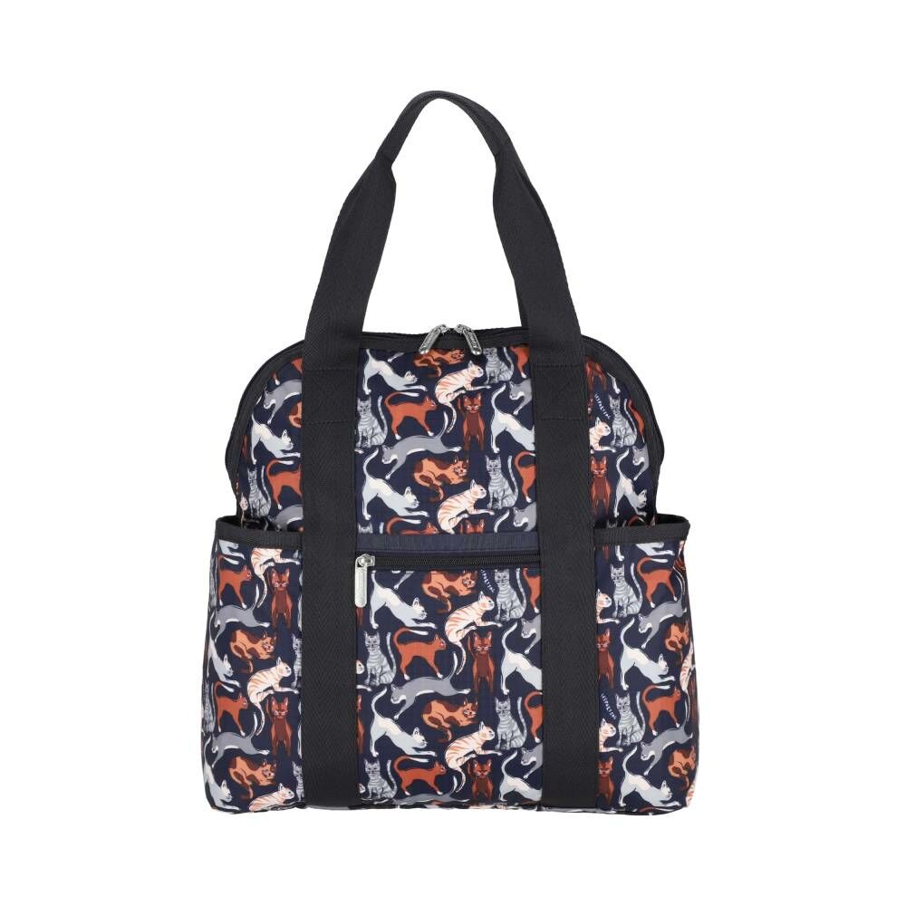 DOUBLE TROUBLE BACKPACK 兩用後背包 - 好奇貓咪黑