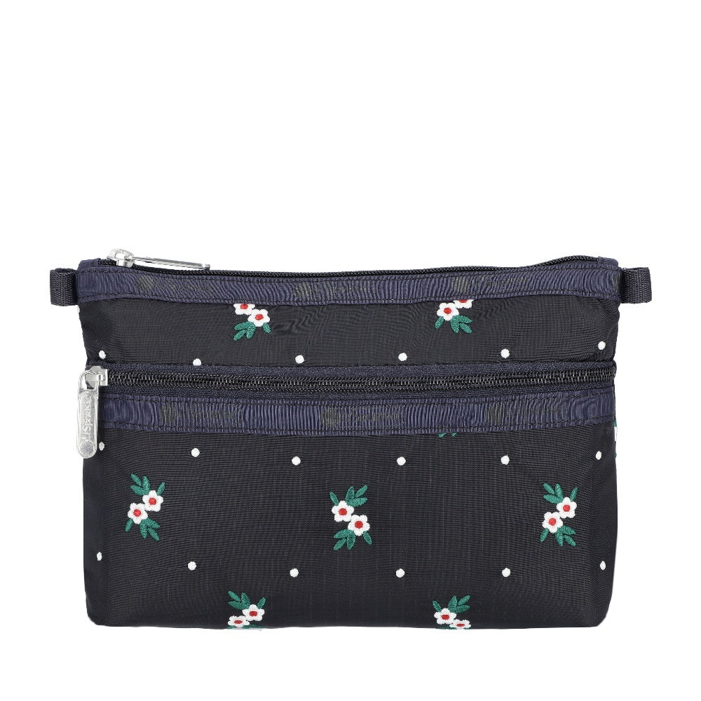 COSMETIC CLUTCH 雙層拉鍊化妝包 - 典雅花苑