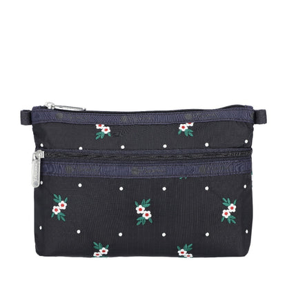 COSMETIC CLUTCH 雙層拉鍊化妝包 - 典雅花苑