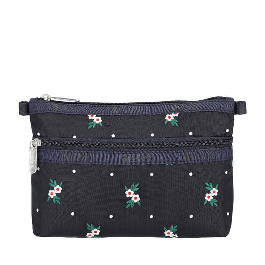 COSMETIC CLUTCH 雙層拉鍊化妝包 - 典雅花苑