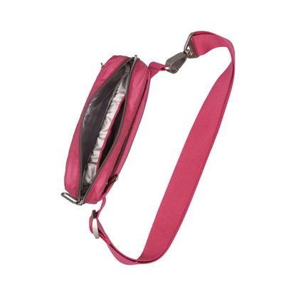 ESSENTIAL RECT XBODY 長型斜背包 - 山茶玫紅