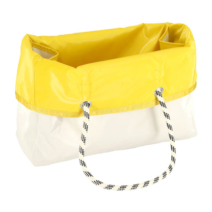 LARGE 2 WAY TOTE 大型雙面托特包 - 檸檬黃/珠光白