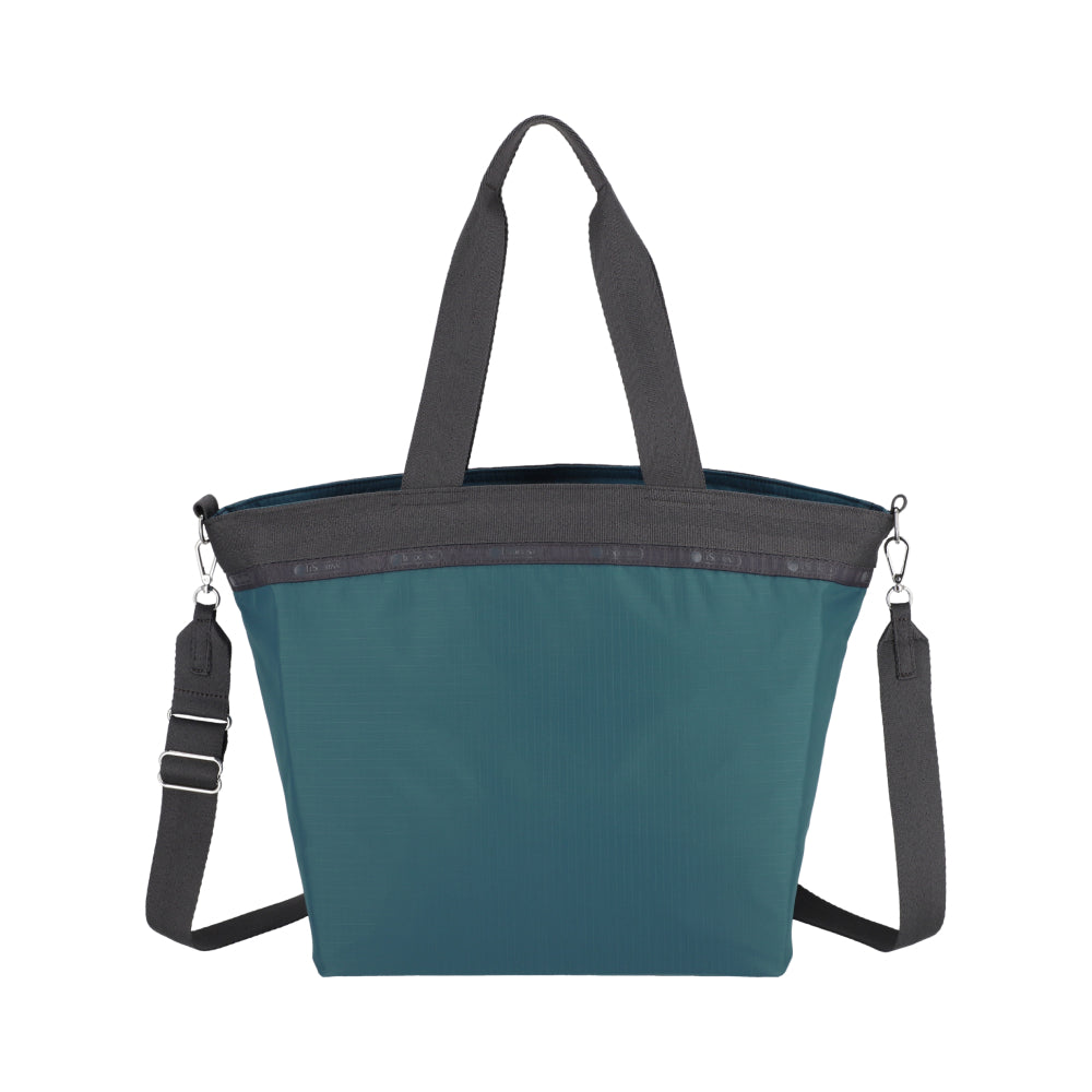 LG BUCKET TOTE 大型手提斜背兩用方形包 - 深藍碧璽/夜幕灰撞色