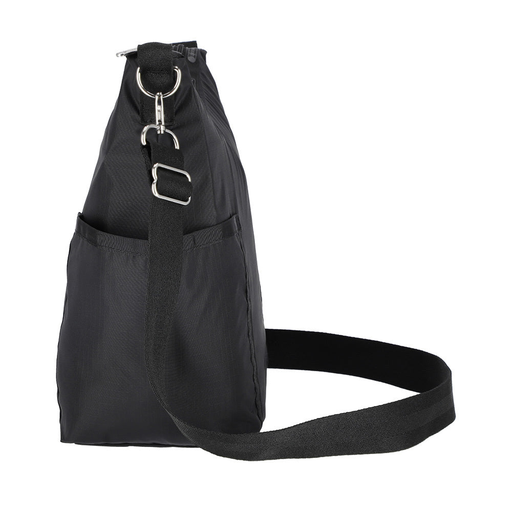 ZIP BUCKET SHOULDER 拉鍊肩背包 - 永恆黑