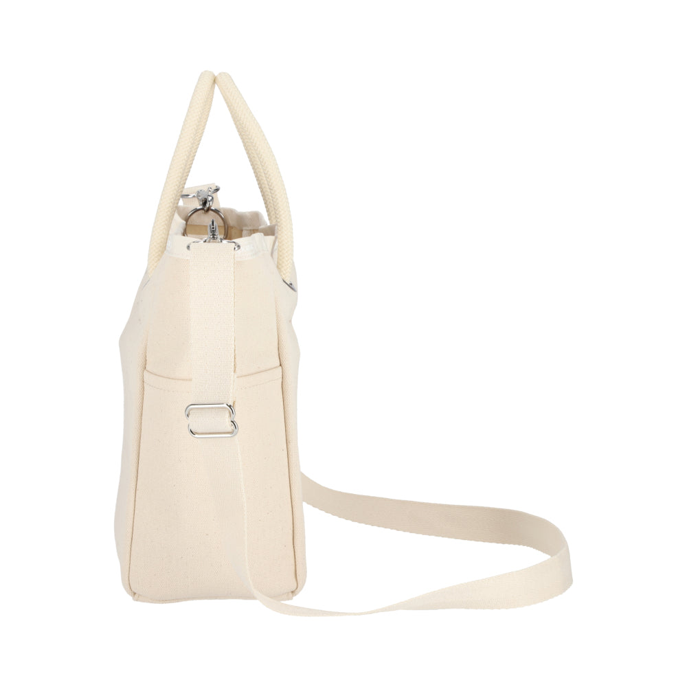 CANVAS EASY TOTE 帆布小型托特包 - LOGO糖霜白