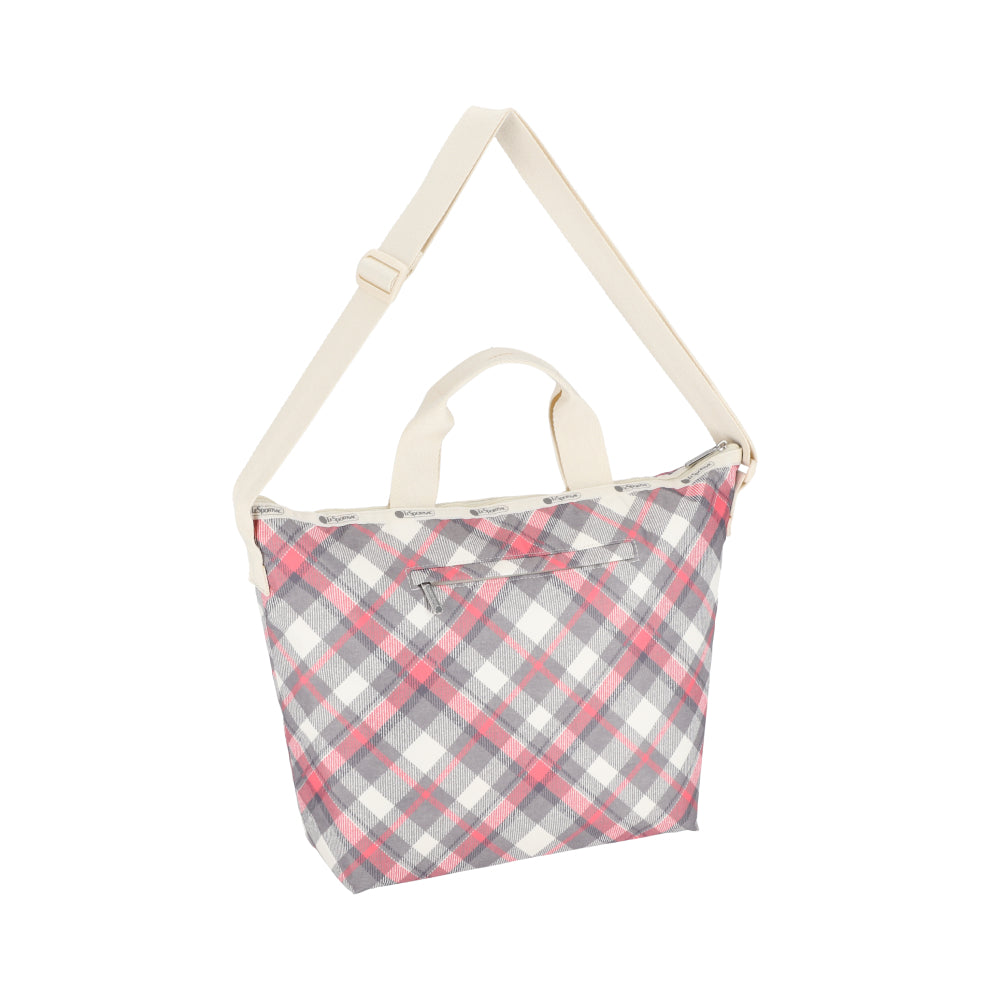 DELUXE EASY CARRY TOTE 兩用托特包 - 灰粉格紋