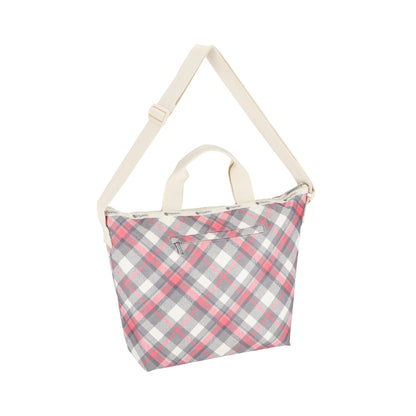 DELUXE EASY CARRY TOTE 兩用托特包 - 灰粉格紋