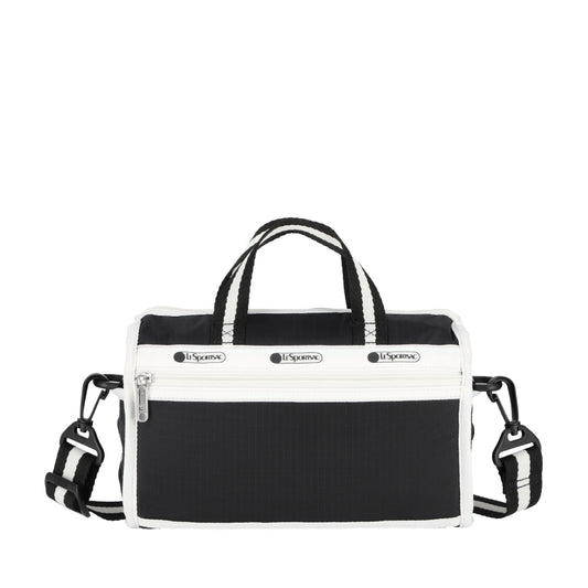 MINI DUFFEL CROSSBODY 迷你筒狀肩背包 - 滾邊夜幕黑