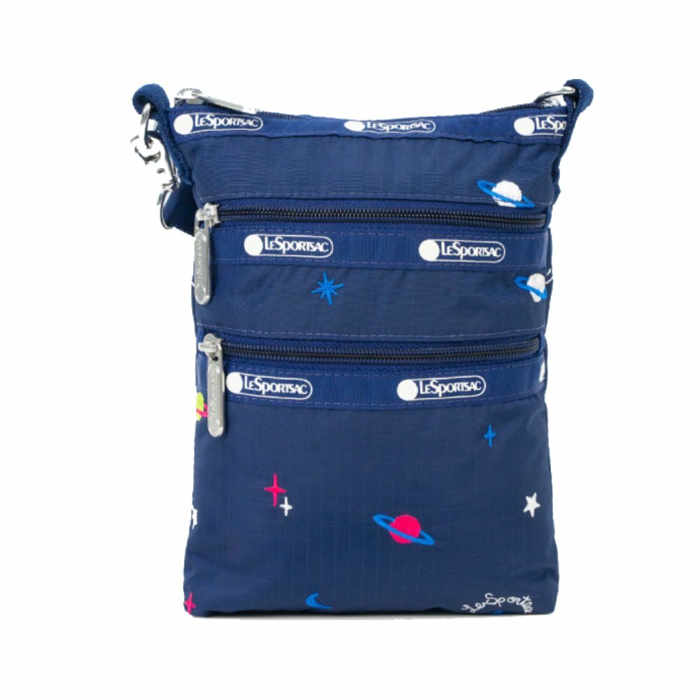 [台灣獨家] 3 ZIP CROSSBODY 三層拉鍊斜背包 - 奇幻星球