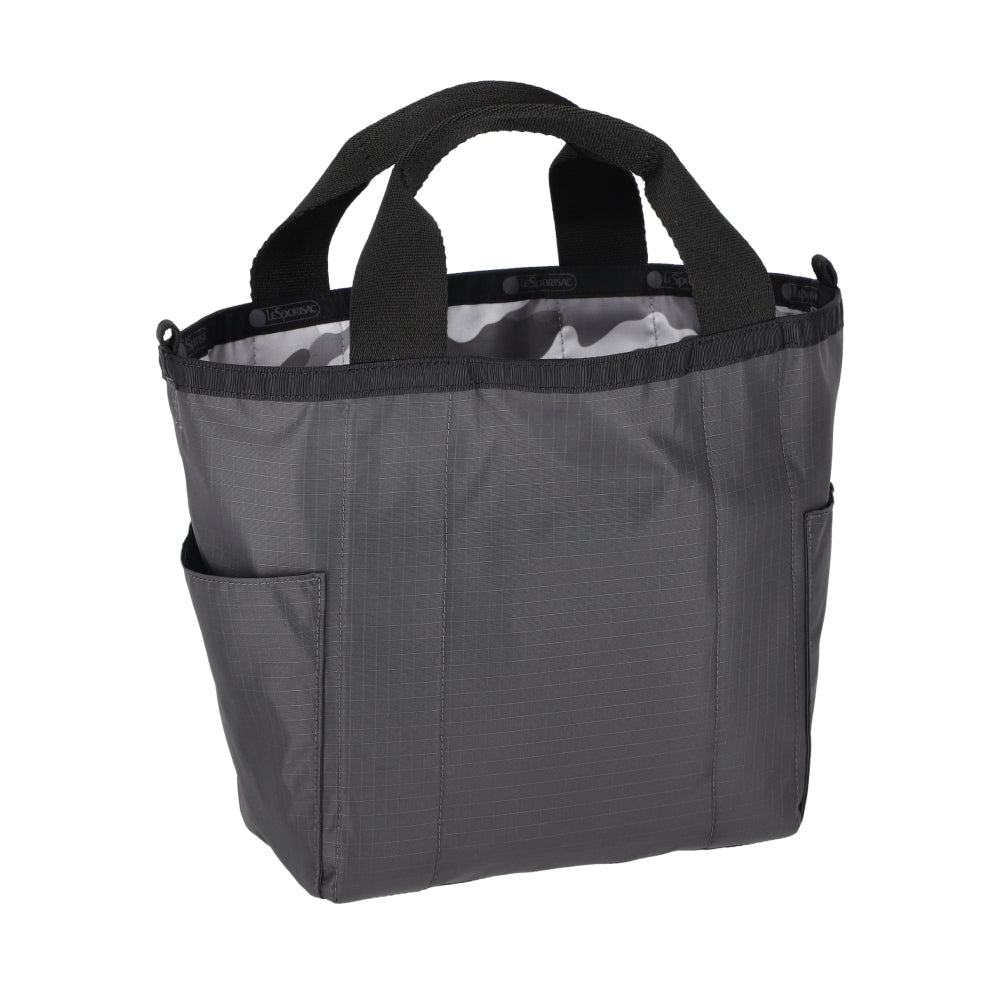 SM REVERSIBLE PKT TOTE 小型雙面托特包 - LOGO 迷彩灰/夜幕灰