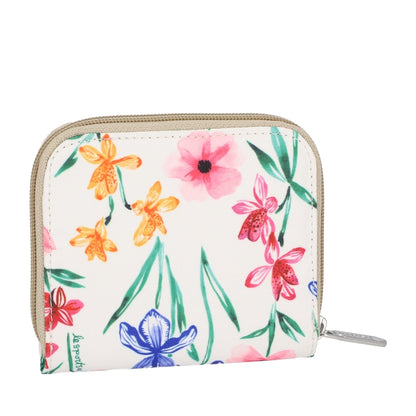 CLAIRE WALLET 拉鍊短夾 - 水彩花園