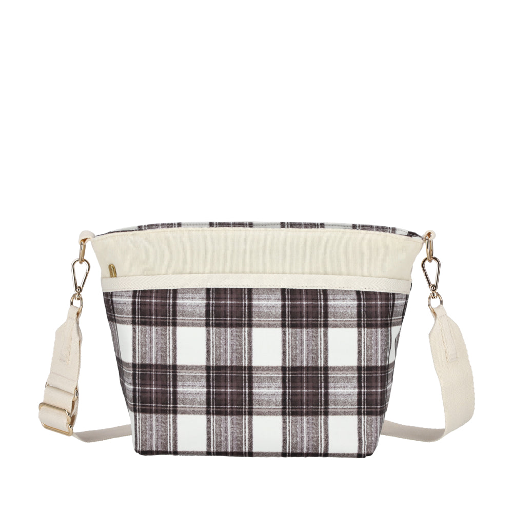 SMALL BUCKET BAG 小型斜背方形包 - 蘇格蘭塔坦/燈芯絨