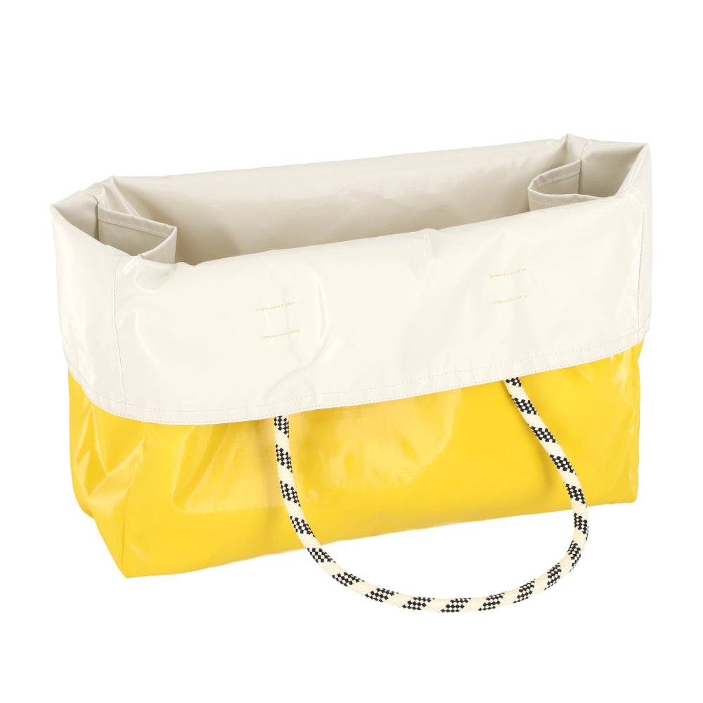 LARGE 2 WAY TOTE 大型雙面托特包 - 檸檬黃/珠光白