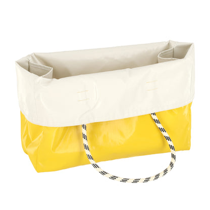 LARGE 2 WAY TOTE 大型雙面托特包 - 檸檬黃/珠光白