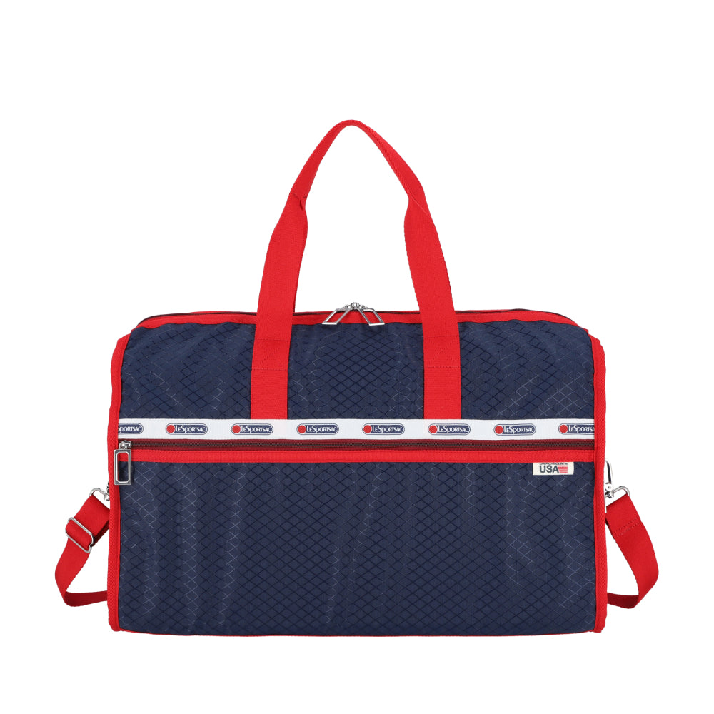 USA DELUXE LG WEEKENDER 奢華大型旅行袋 - USA經典藍紅
