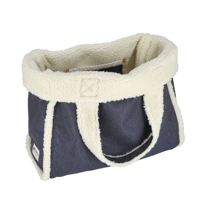 TWO WAY DENIM TOTE 兩用托特包 - 經典丹寧/羊羔絨