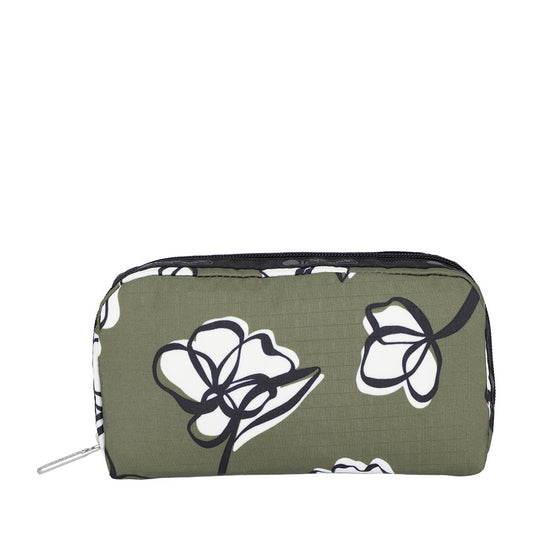 RECTANGULAR COSMETIC 長形化妝包 - 綠野花徑