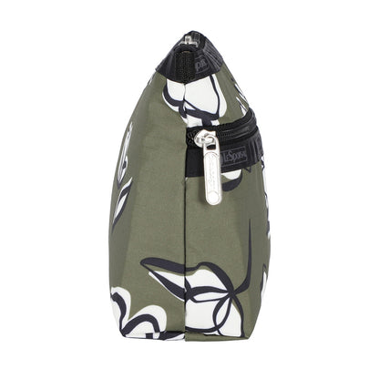 COSMETIC CLUTCH 雙層拉鍊化妝包 - 綠野花徑