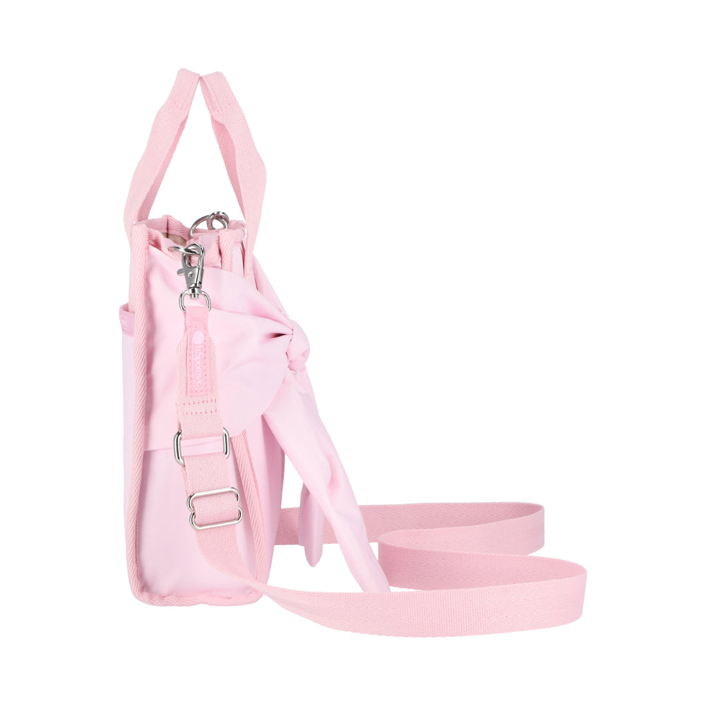 BOW MINI N/S TOTE 蝴蝶結造型托特包 - 粉緞蝴蝶