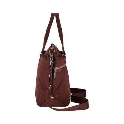 QUILT ZIP TOTE 壓紋拉鍊托特包 - 可可菱格壓紋