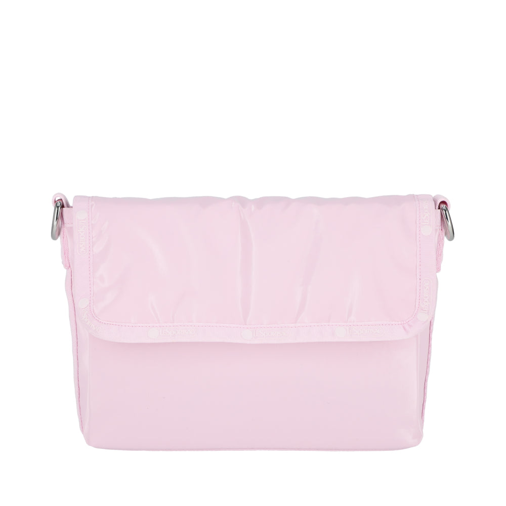 MEDIUM FLAP SHOULDER 中型翻蓋肩背包 - 冰霧粉
