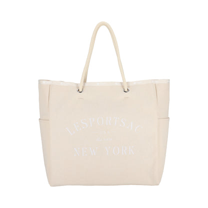 CANVAS EASY TOTE 帆布輕便托特包 - LOGO糖霜白