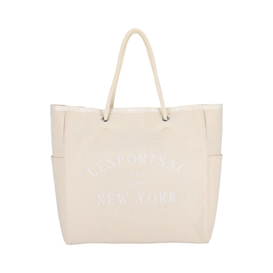 CANVAS EASY TOTE 帆布輕便托特包 - LOGO糖霜白