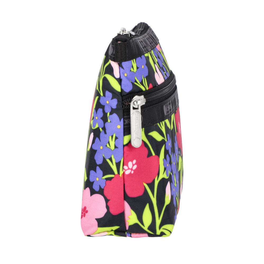 COSMETIC CLUTCH 雙層拉鍊化妝包 - 繽紛花語