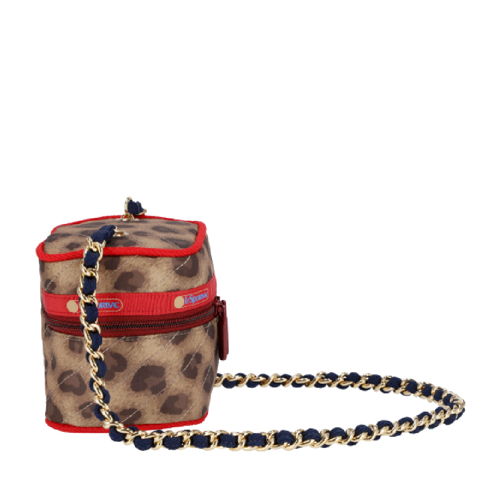 SQUARE VANITY BAG 方形鍊帶包 - 心魅豹紋
