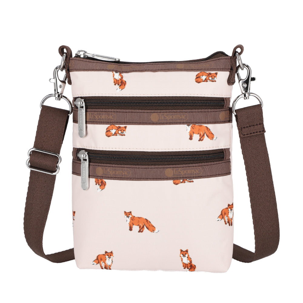 3 ZIP CROSSBODY 三層拉鍊斜背包 - 森林小狐狸