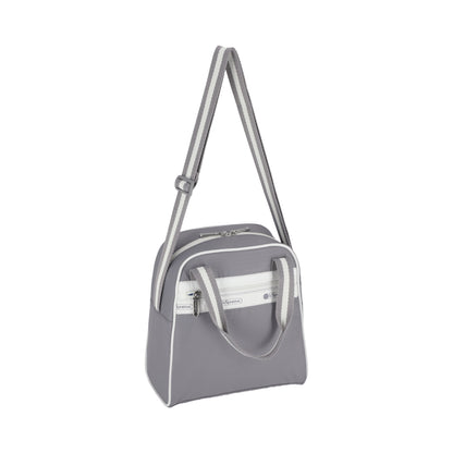 N/S MINI SATCHEL 迷你兩用斜背包 - 滾邊寧靜灰