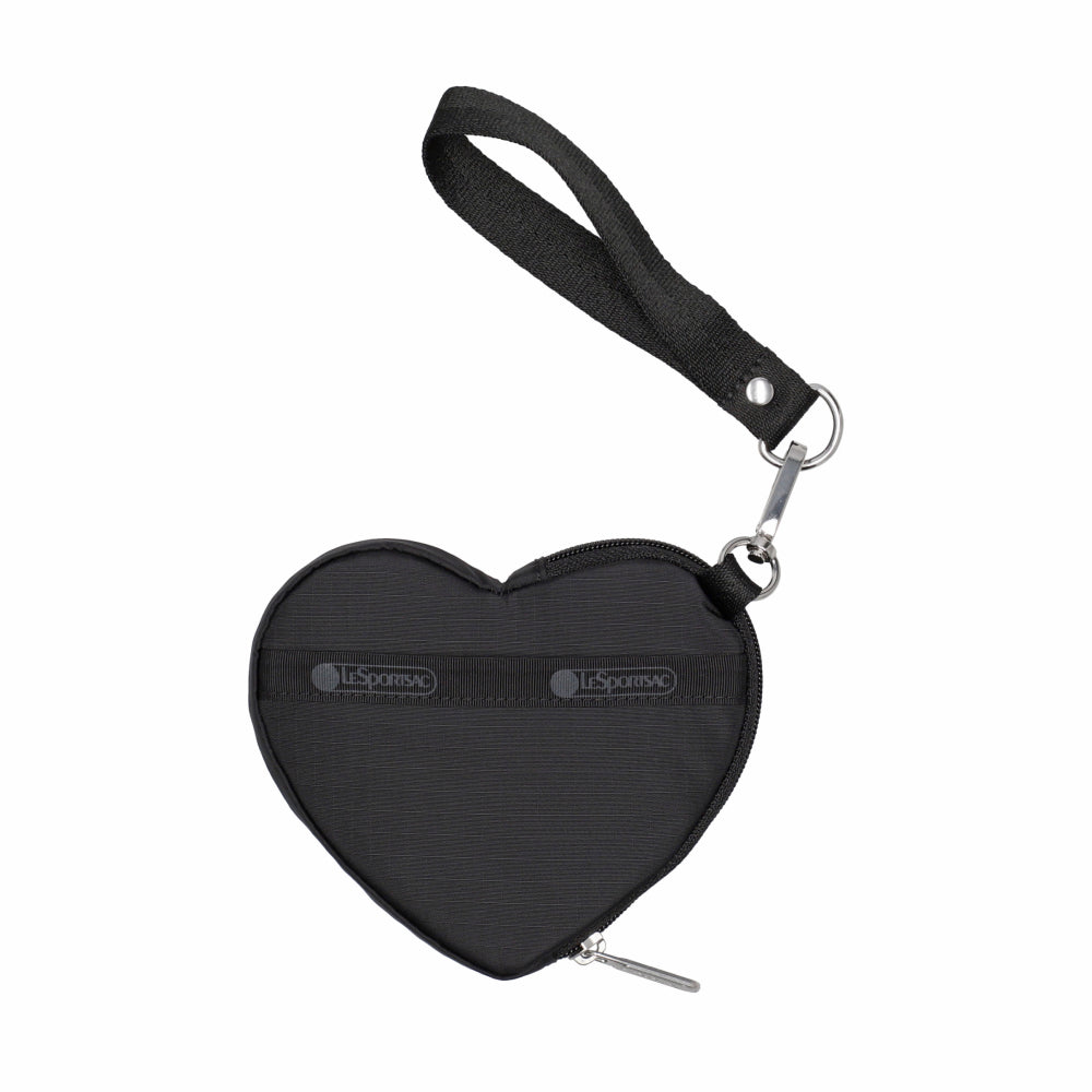 HEART WRISTLET 愛心造型零錢包 - 永恆黑