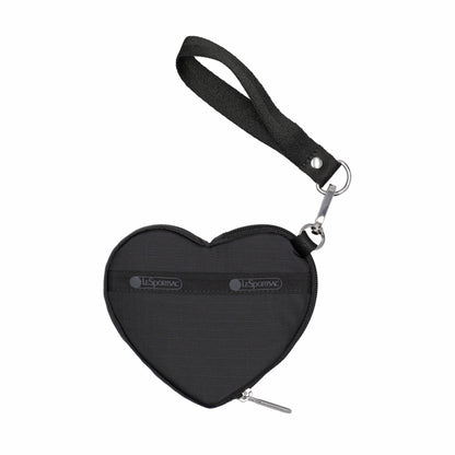 HEART WRISTLET 愛心造型零錢包 - 永恆黑