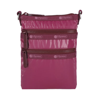 3 ZIP CROSSBODY 三層拉鍊斜背包 - 閃耀莓紫