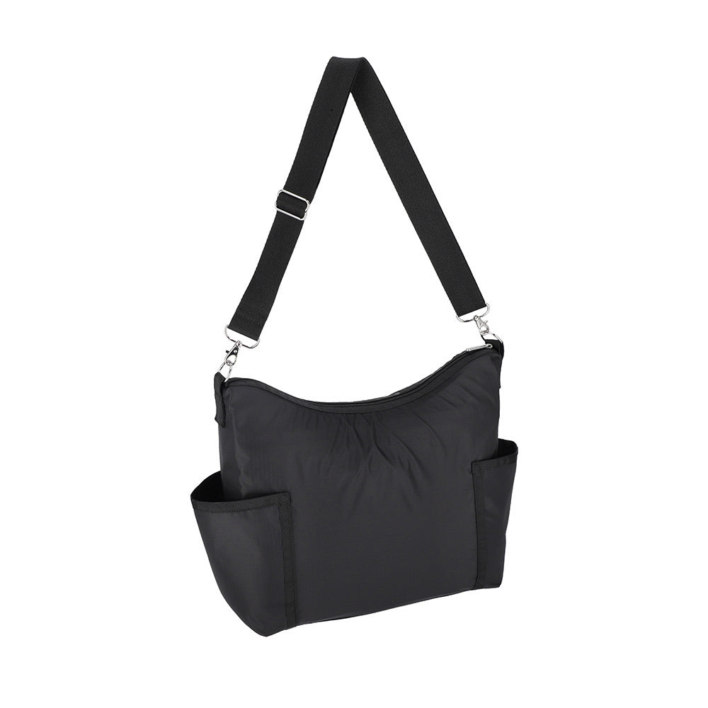 ZIP BUCKET SHOULDER 拉鍊肩背包 - 永恆黑