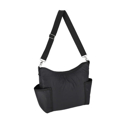 ZIP BUCKET SHOULDER 拉鍊肩背包 - 永恆黑