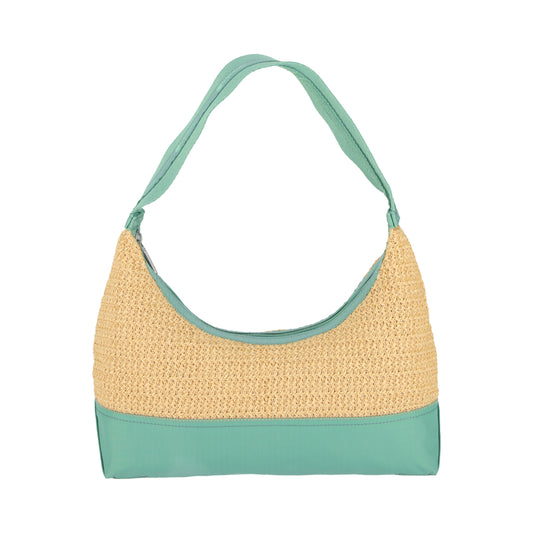 RAFFIA SHOULDER BAG 肩背包 - 拉菲鼠尾草綠