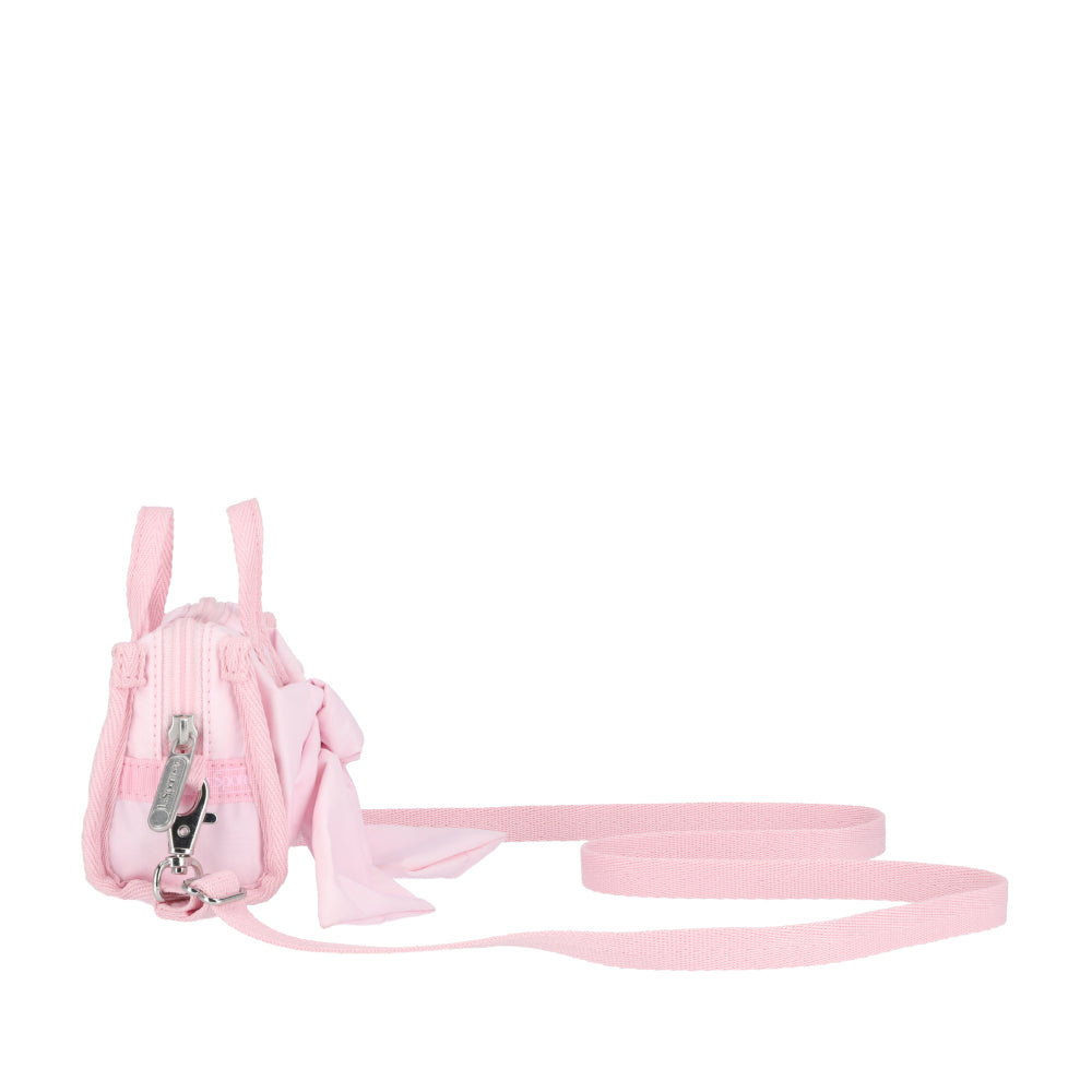 BOW MICRO BAG 蝴蝶結造型兩用手提包 - 粉緞蝴蝶