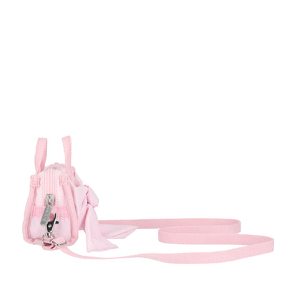 BOW MICRO BAG 蝴蝶結造型兩用手提包 - 粉緞蝴蝶