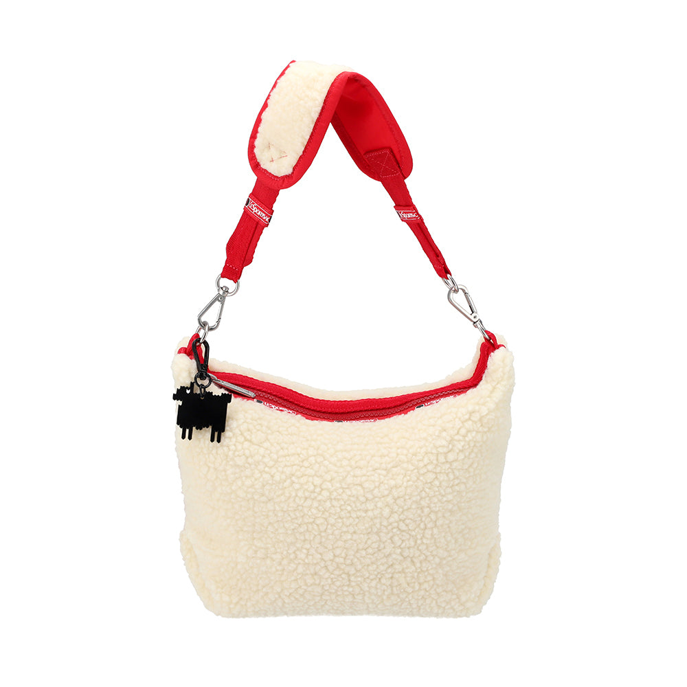 W&W CONVERTIBLE HOBO 兩用半月包 - W&W 絨毛奶霜