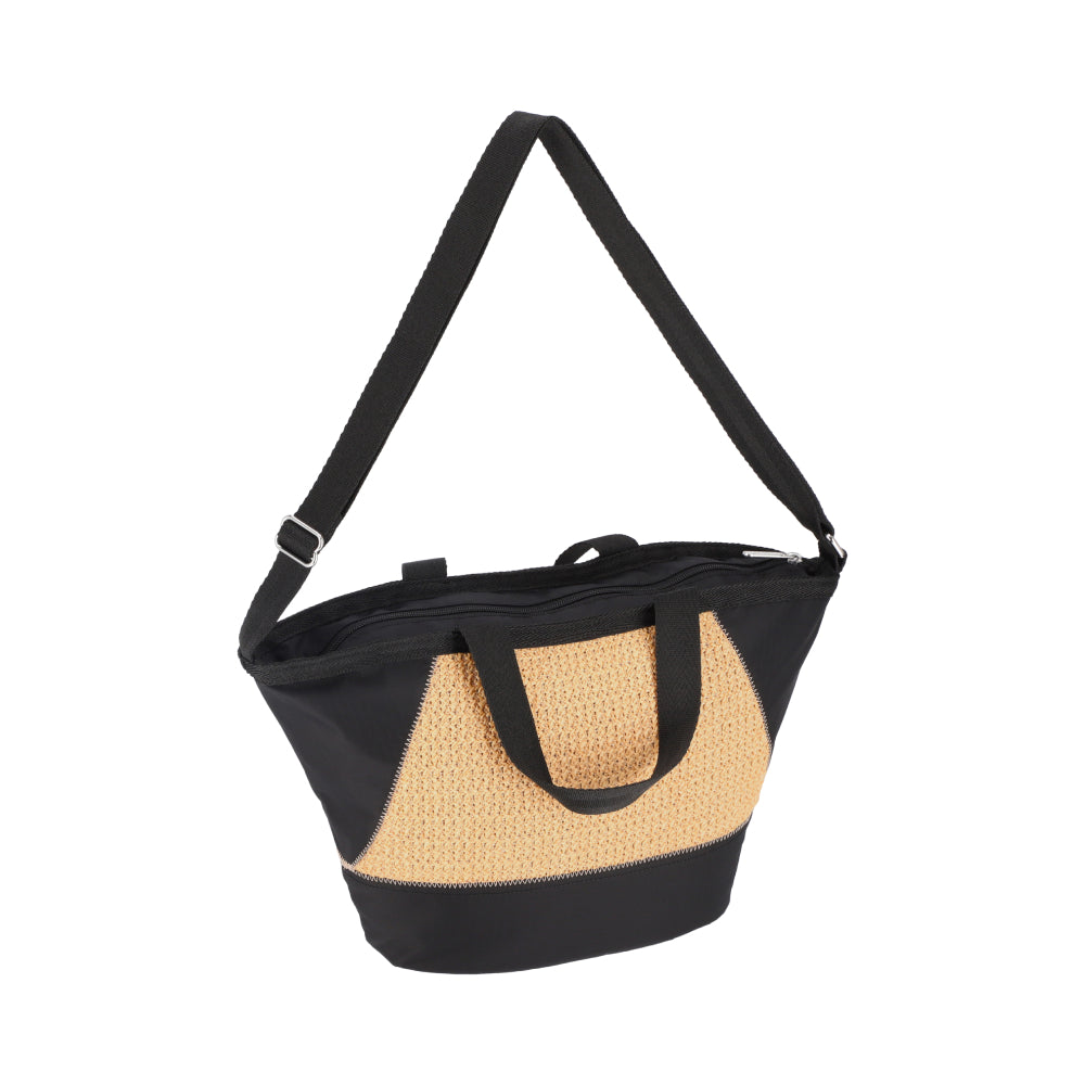 RAFFIA CONV TOTE 兩用托特包 -  拉菲永恆黑