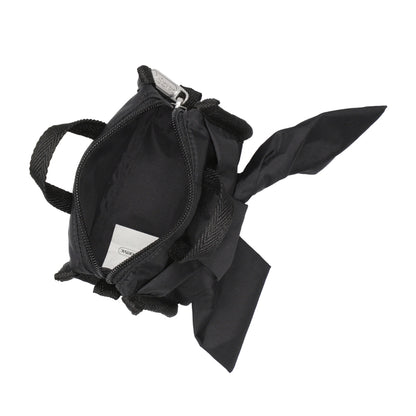 BOW MICRO BAG 蝴蝶結造型兩用手提包 - 黑緞蝴蝶