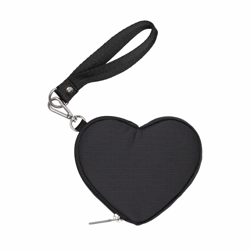 HEART WRISTLET 愛心造型零錢包 - 永恆黑