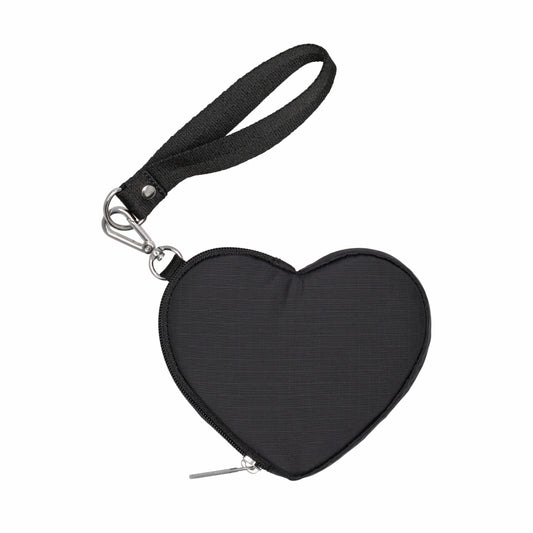 HEART WRISTLET 愛心造型零錢包 - 永恆黑