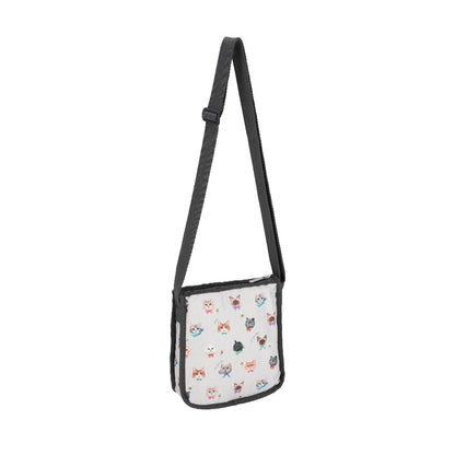 MEDIUM 3-ZIP CROSSBODY 中型三層拉鍊斜背包 - 俏皮貓咪